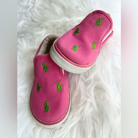 Polo Ralph Lauren toddlers fuchsia slip on size 8 - Picture 2 of 14